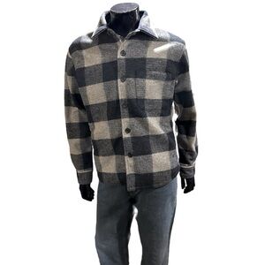 Banana Republic Men's Heritage Shirt Jacket - Blue Plaid, Size S